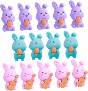 ARTIBETTER 36pcs Cartoon Erasers Cute Bunny Shaped Erasers for School Supplies Bulk Pack for Classroom Fun Desk Pets for Students for Boys and Girls