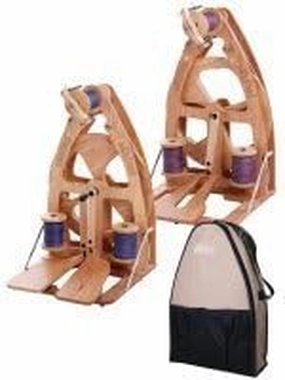 Ashford New Joy 2 Double Treadle Combo Spinning Wheel with Bag