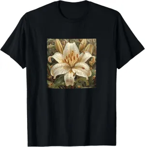 Asiatic Lily Flower Blooming With Bees Around Graphic T-Shirt