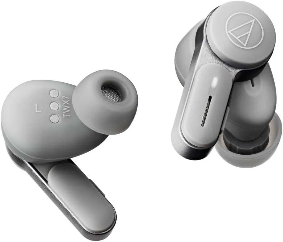 Audio-Technica ATH-TWX7GY Wireless Earbuds, Grey
