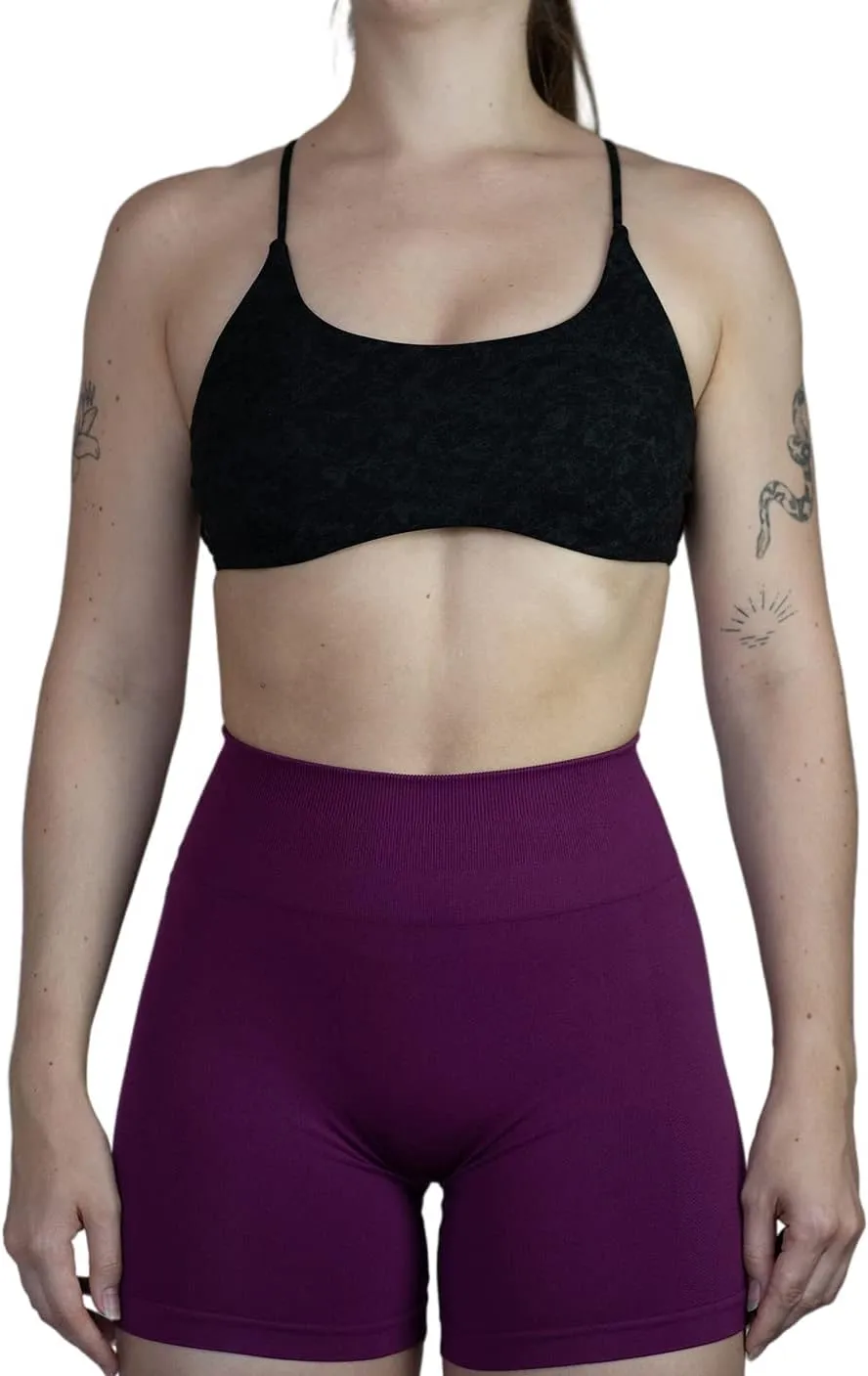 AUROLA Workout Sports Bras Women Athletic Removable Backless Strappy Criss Cross Light Support Gym Fitness Yoga Crop Bra