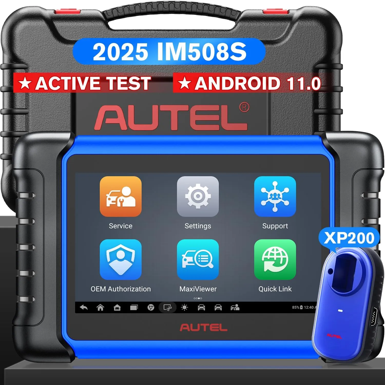 Autel Scanner MaxiIM IM508S, 2025 Up of IM508 KM100, Both Scan Tool & Programmer Tool, Programming with XP200, Smart & Expert Mode, 3000  Bidirectional Tests, 40  Resets, OS11, 4-Core, 4/64G, AutoAuth