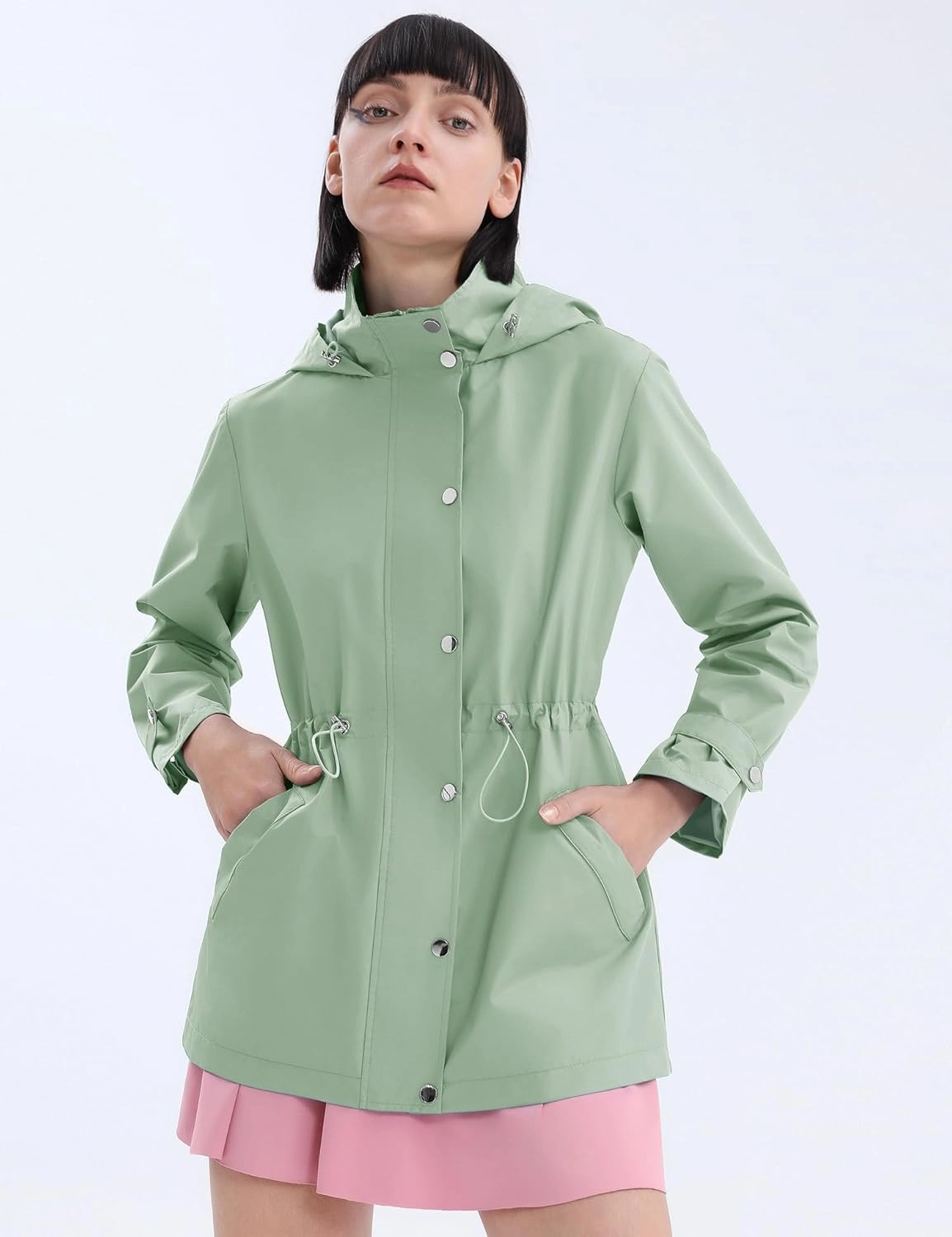 Avoogue Rain Jacket for Women Waterproof Lightweight Hooded Raincoat for Hiking Travel Outdoor