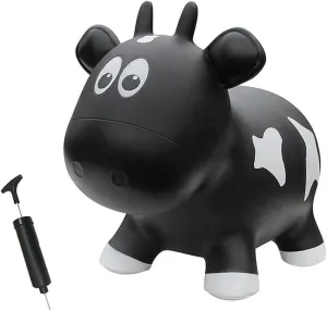 Award Winning Inflatable Toddler Safe Bouncing Black Cow Plus Pump