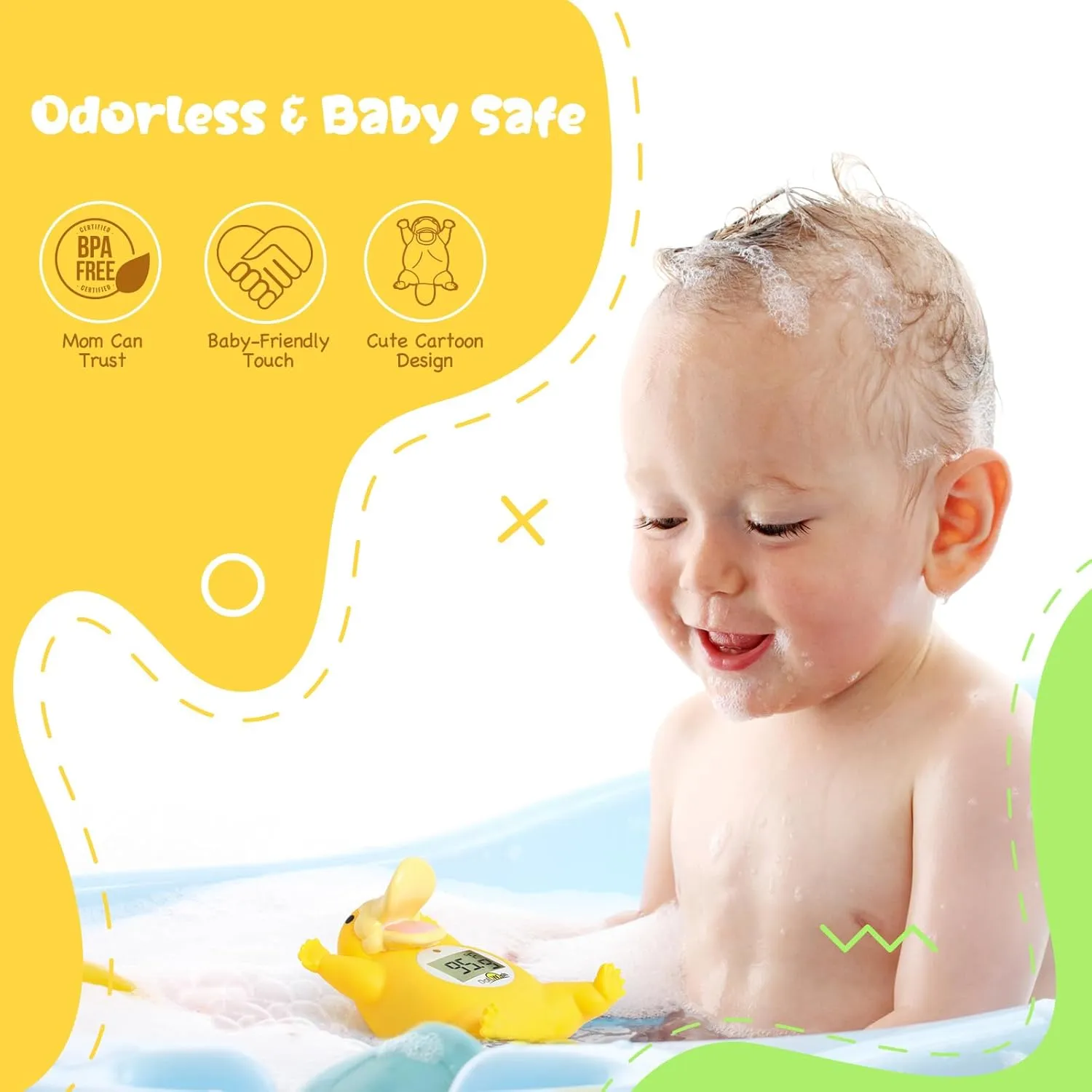 Baby Bath Thermometer Pregnancy and Baby Safe Baby Water Thermometer for Bathtub Accurate and Quick Measure Bath Temperature Toy Platypus Shape