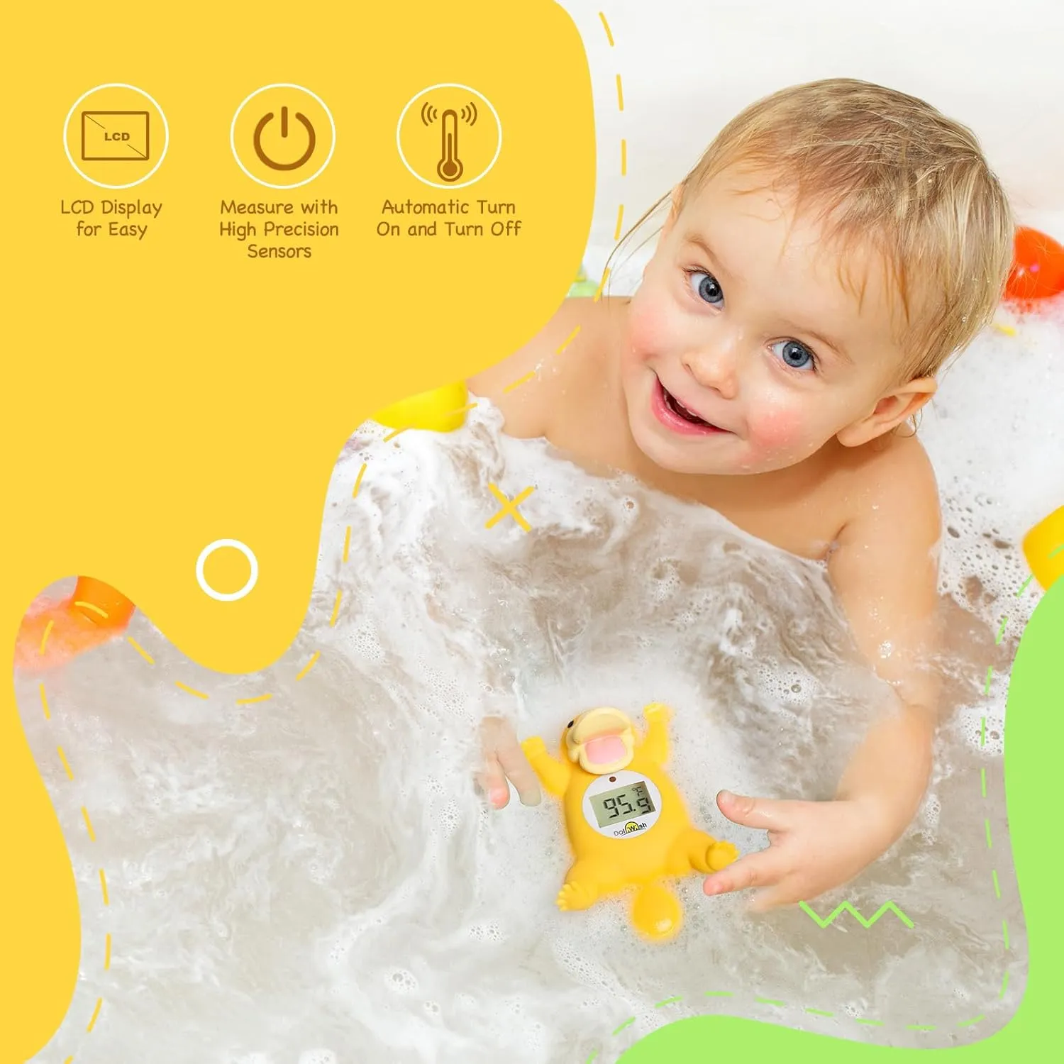 Baby Bath Thermometer Pregnancy and Baby Safe Baby Water Thermometer for Bathtub Accurate and Quick Measure Bath Temperature Toy Platypus Shape