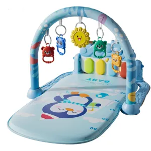 Baby Music Fitness Stand 0-3 Years Old Early Education Toys 5-in-1 Piano mats Removable Educational Toys Newborn Gifts Baby Touch Training Pads (Penguins Pattern)
