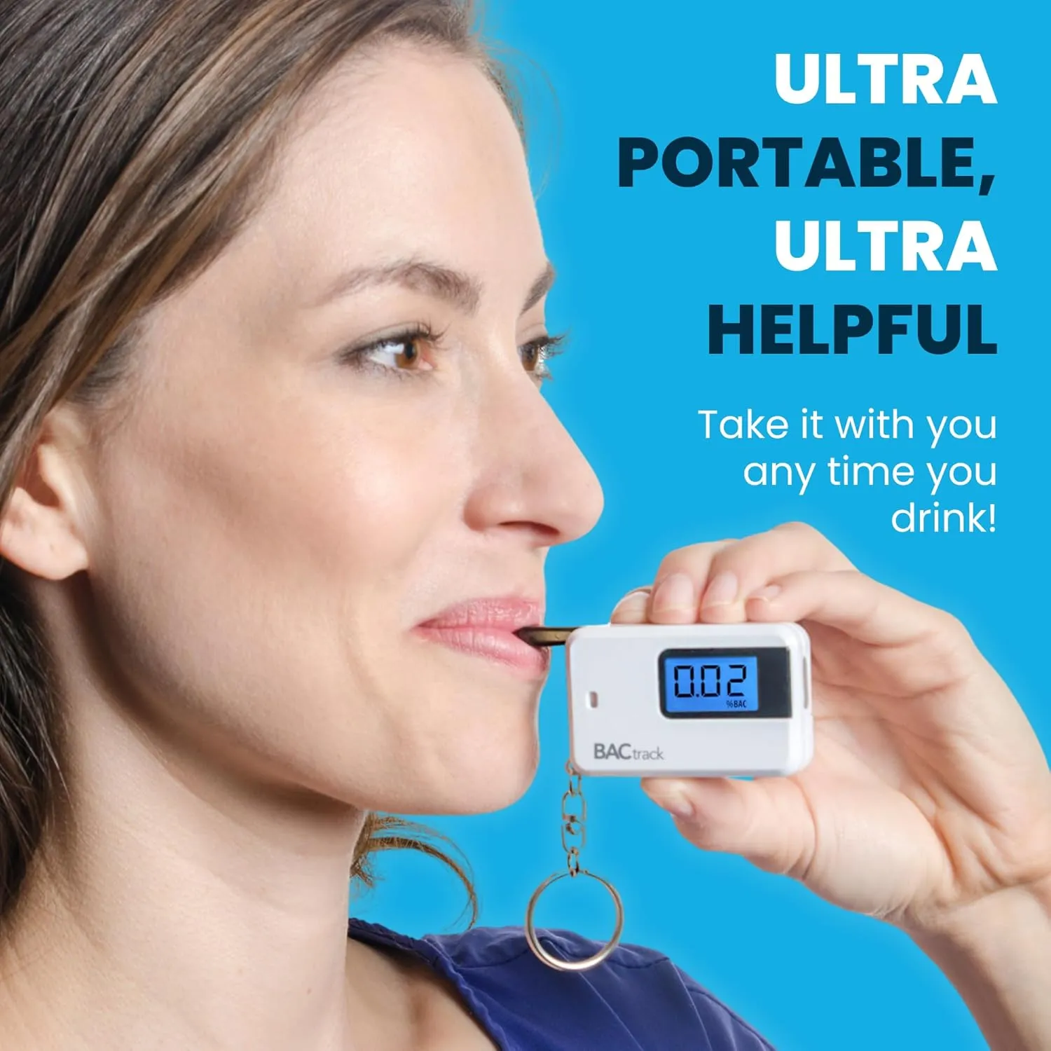 BACtrack Go Keychain Breathalyzer - Black (2 Pack) | Ultra-Portable Pocket Keyring Alcohol Tester for Personal Use