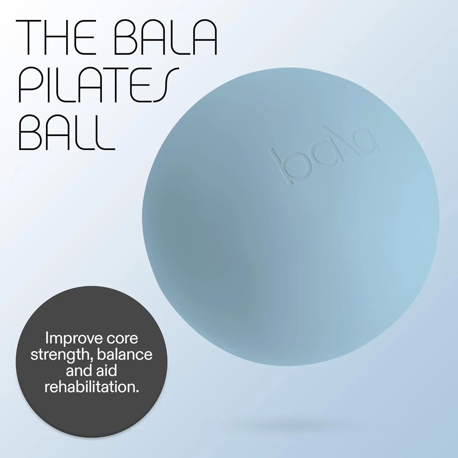 Bala Non-Weighted Exercise Ball - 8" Yoga Ball for Barre, Stretching, Strength & Core Training - Small Pilates Ball Workout Accessory with Mini Pump for Home Gym & Fitness Routines