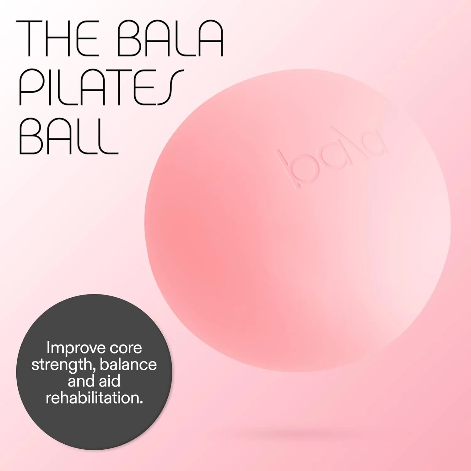 Bala Non-Weighted Exercise Ball - 8" Yoga Ball for Barre, Stretching, Strength & Core Training - Small Pilates Ball Workout Accessory with Mini Pump for Home Gym & Fitness Routines