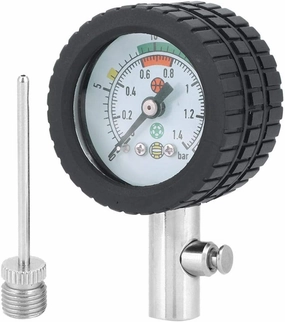 Ball Pump with Pressure Gauge,Stainless Steel Air Pressure Barometer Tool Ball Pressure Test for Basketball Soccer Rugby Ball Volleyball and Other Balls Ball Gauge