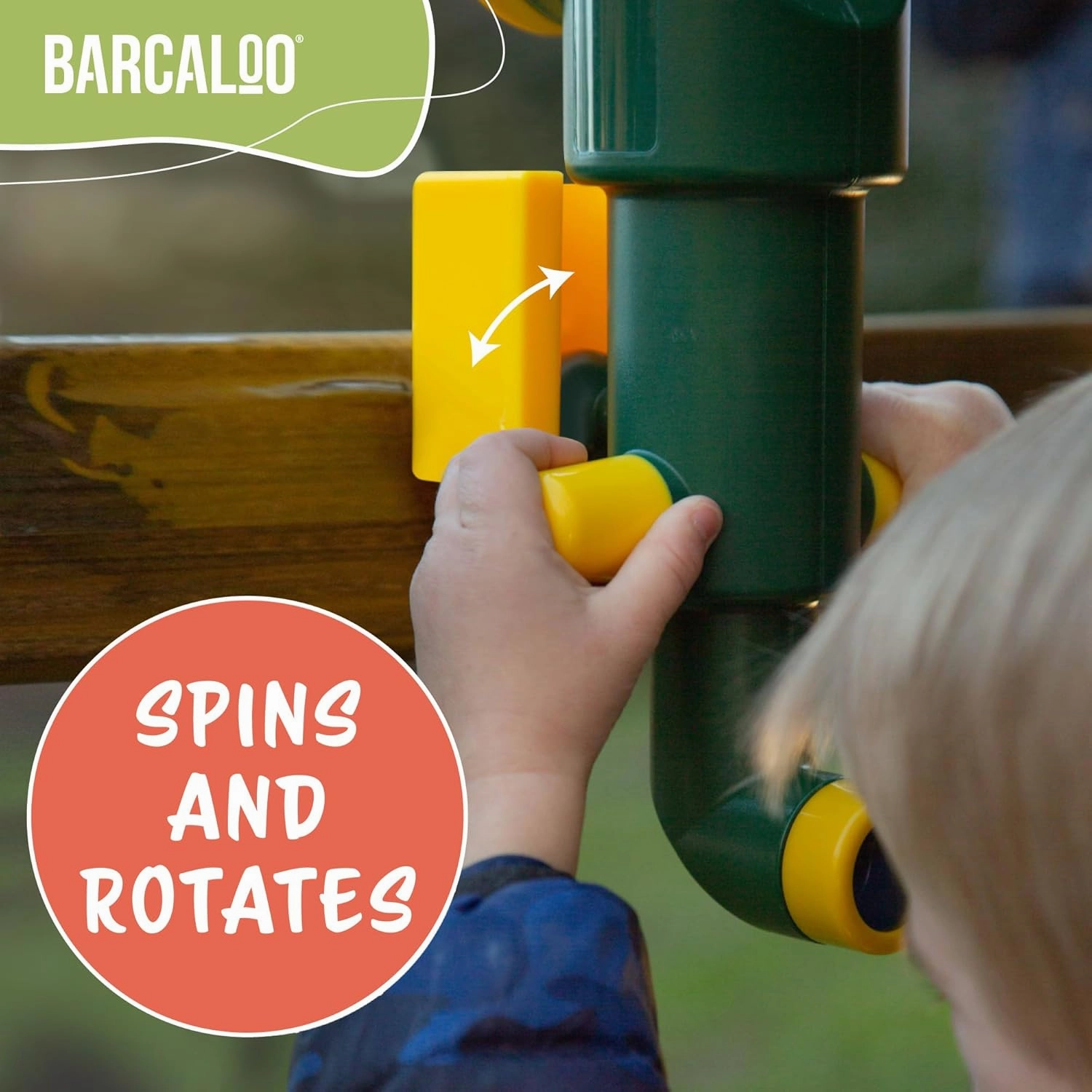 Barcaloo Playground Equipment Play Periscope for Kids, Toddlers - Green Periscope Playset Attachment, Monocular Swing Set Accessory for Outdoor Playhouse, Backyard
