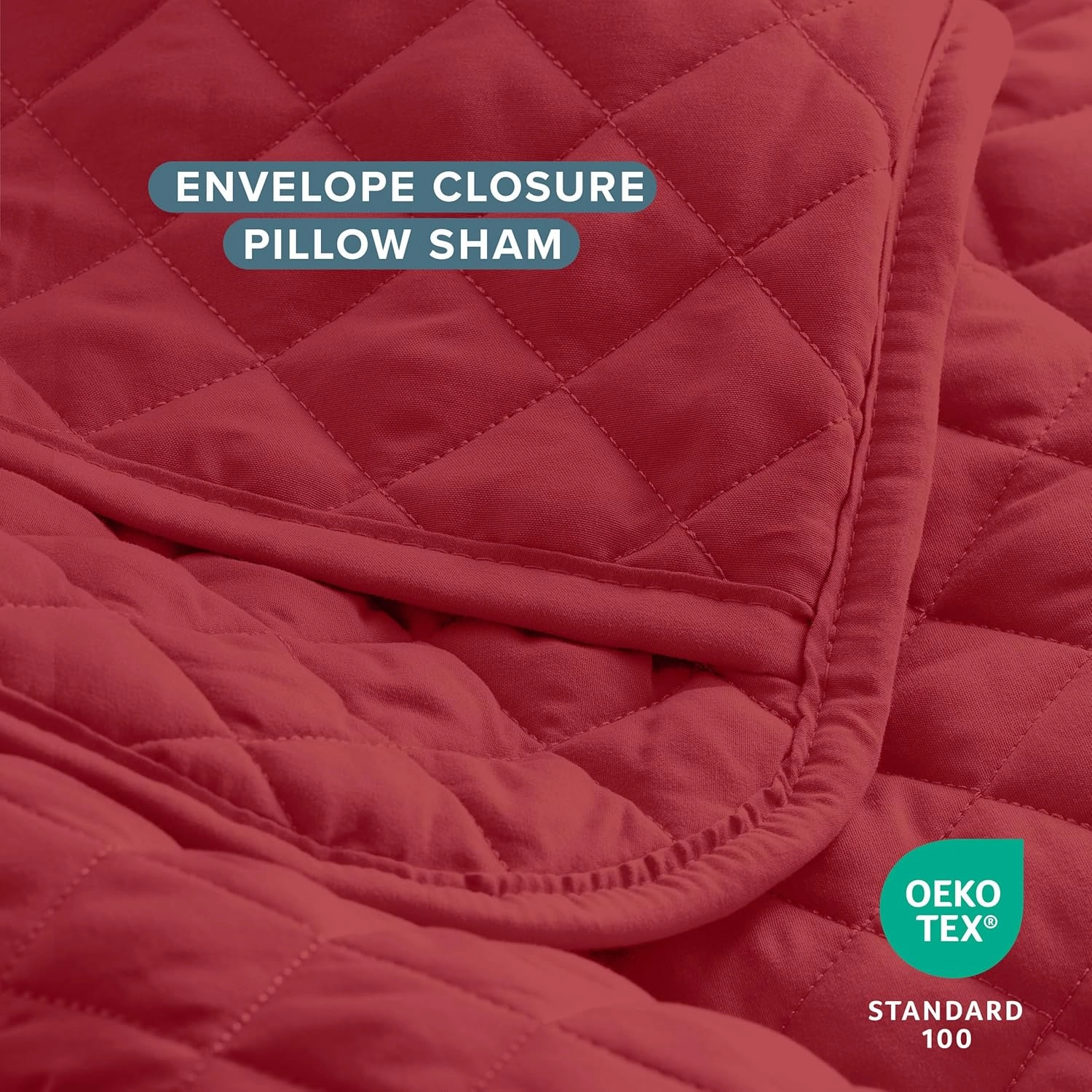 Bare Home Premium 2 Piece Quilt Set - Coverlet Set - Diamond Stitched Bedspread - Ultra-Soft Luxurious Lightweight All Season Bedspread (King/Cal King, Red)