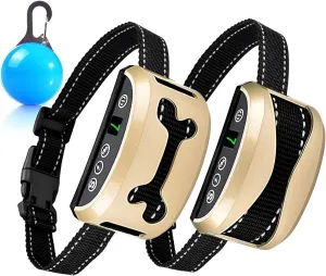 Bark Collar 2 Pack Upgraded 7 Sensitivity Rechargeable Dog Barking Collar Beep/Shake/Safe Shock Or No/Anti Bark Reflective Collar for Small Medium Large Dogs …