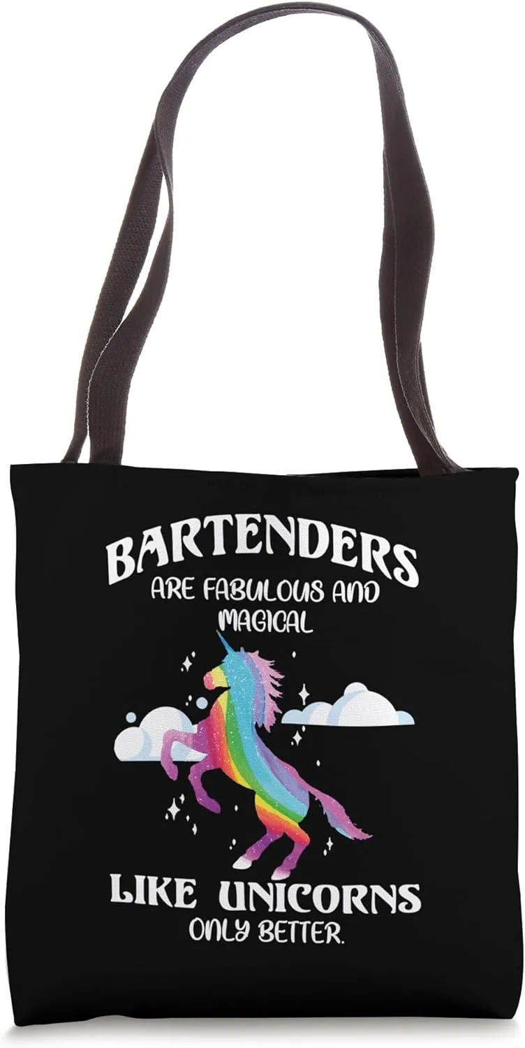 Bartender Gifts - Bartenders Are Magical Like Unicorns Funny Tote Bag