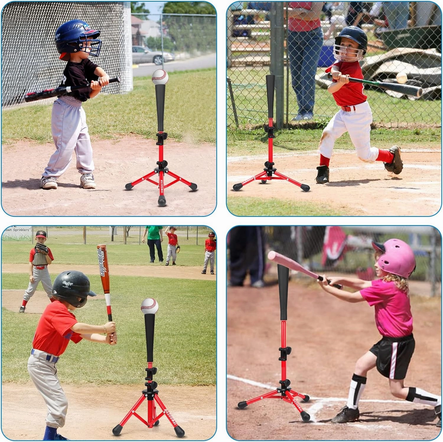 Baseball Tee for Kids,Batting Tee,Softball Tee,Youth Hitting Tee,Teeball Tee,Travel Tee,Easy Adjustable Height