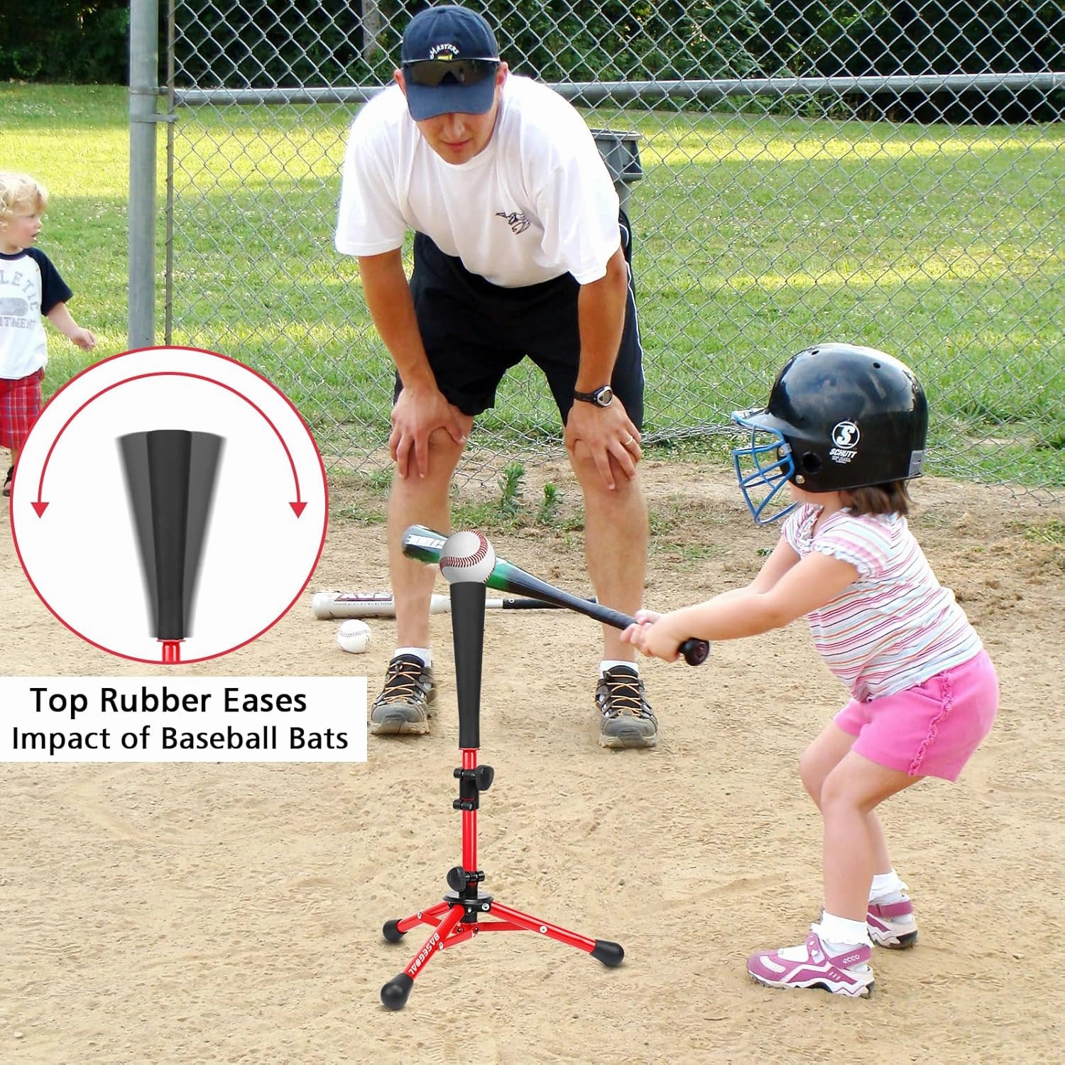 Baseball Tee for Kids,Batting Tee,Softball Tee,Youth Hitting Tee,Teeball Tee,Travel Tee,Easy Adjustable Height
