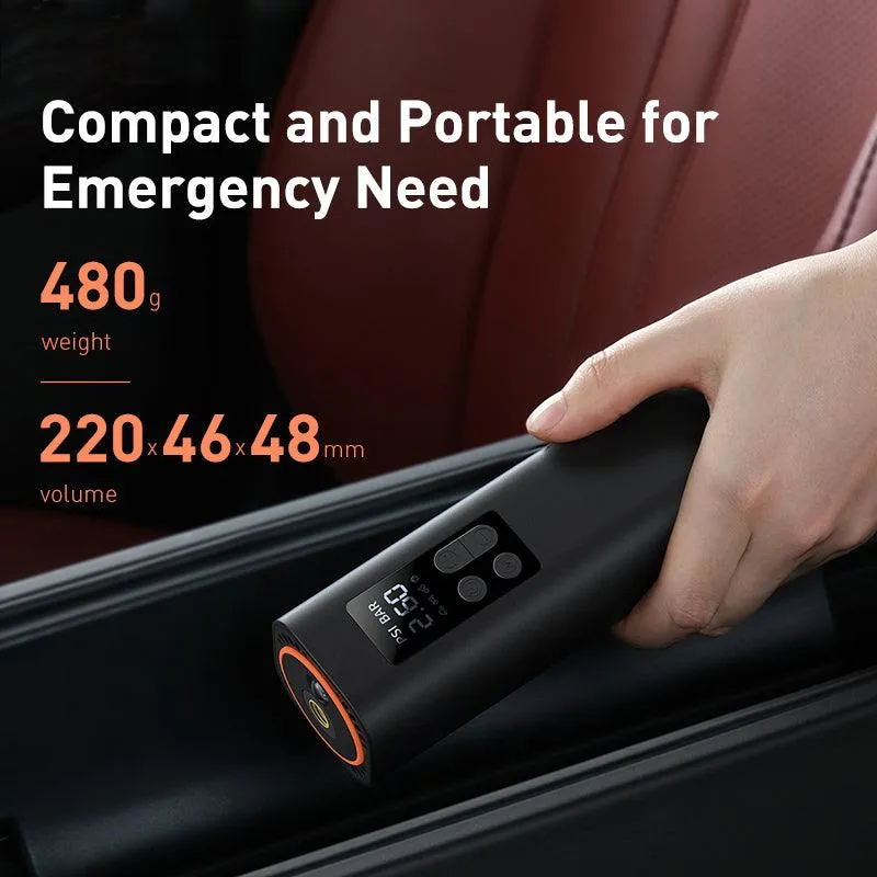 Baseus Mini Tyre Inflator Air Compressor, 150PSI Air Pump, Digital Display