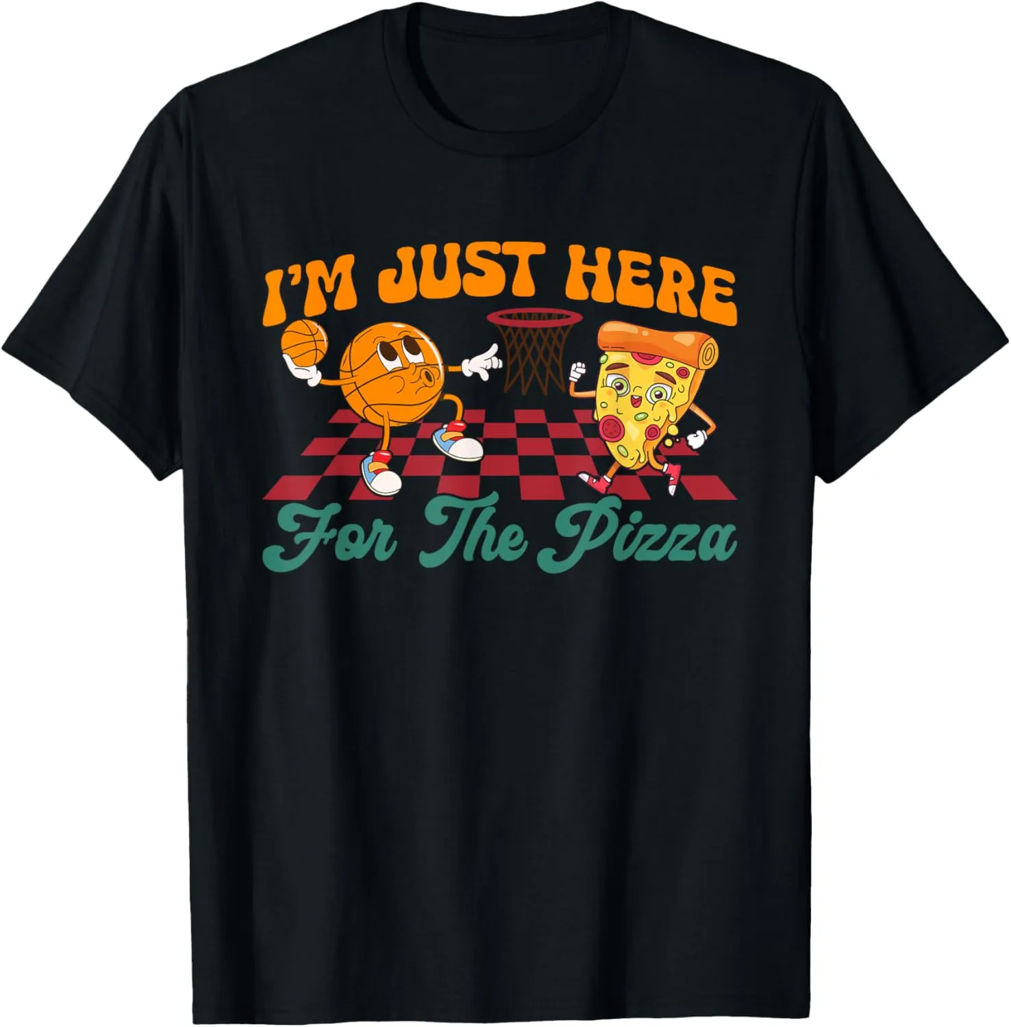 Basketball Pizza Dunk Lovers Food Pizza T-Shirt