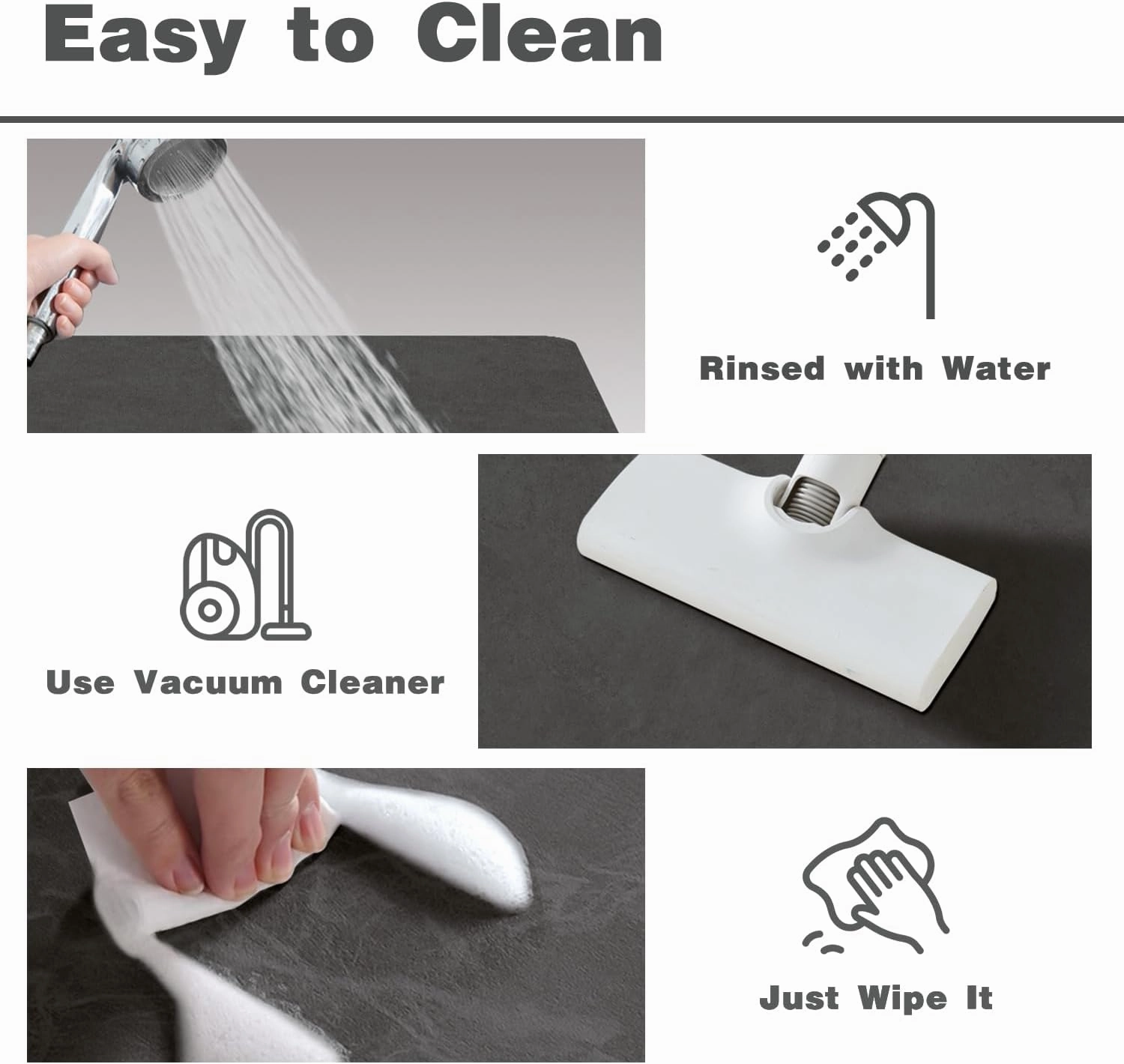Bath Mat, Bathroom Rugs Non Slip Washable Thin Absorbent Quick Dry Bath Mat Fits Under Door Bathroom Floor Mat Perfect for Bath, Shower, or Sink 16"x24" Dark Grey