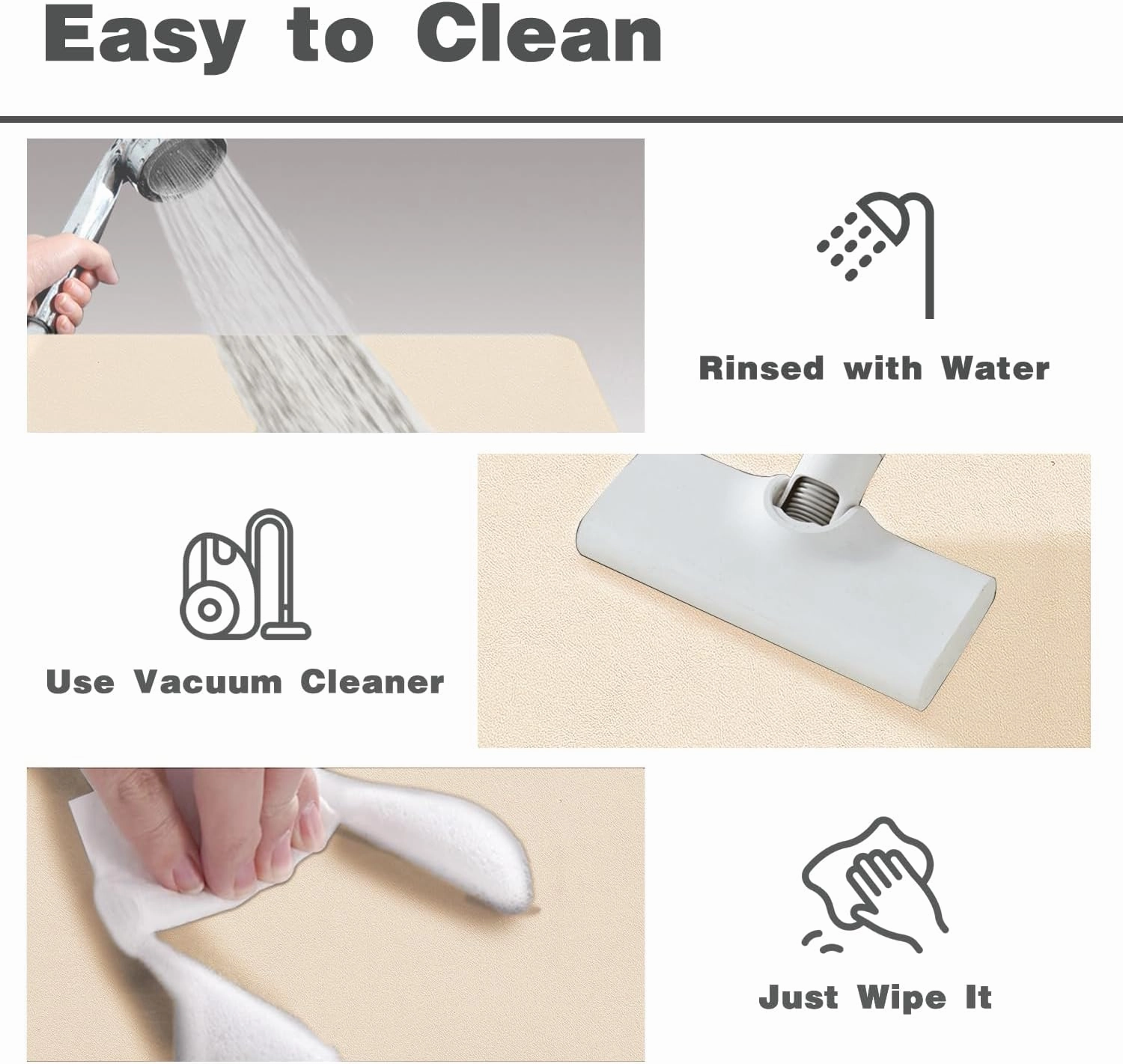 Bathroom Mat Quick Dry, Bathroom Rugs Non Slip Washable Thin Absorbent Bath Mat Fits Under Door Bathroom Floor Mat Perfect for Bath, Shower, or Sink 16"x24" Beige