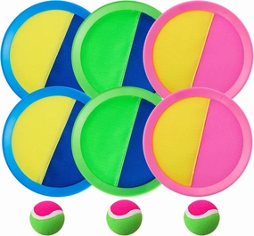 Beach Games - Kids Toys - Outdoor Games for Kids, Toss and Catch Ball Set with 6 Paddles 3 Balls, Toys for 3 4 5 6 7 8  Year Old Boys Girls Christmas Birthday Gifts