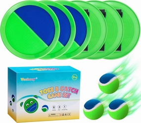 Beach Toys - Kids Toys - Outdoor Games for Kids, Toss and Catch Ball Set with 6 Paddles 3 Balls, Toys for 3 4 5 6 7 8  Year Old Boys Girls Christmas Birthday Gifts