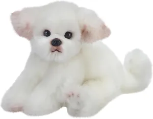 Bearington Angel The Maltese Stuffed Animal, 13 Inch White Dog Stuffed Animal