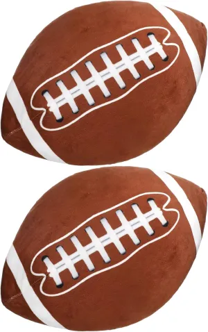 Bencailor 2 Pcs Football Plush Pillows Football Decor Fluffy Football Stuffed Animal Football Shaped Sports Throw Pillows for Boys Bedroom Decorations Birthday Party Decor Gift(11.81 x 15.75 Inches)