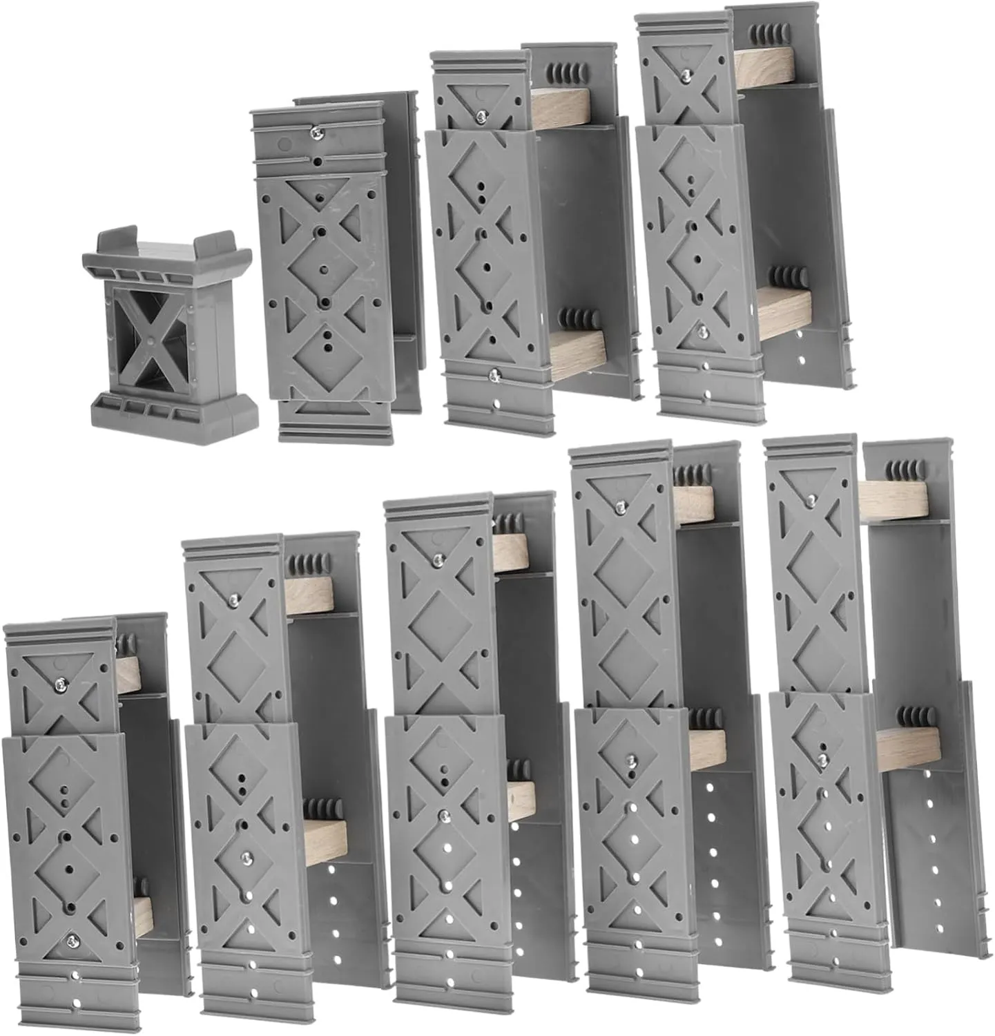 BESPORTBLE 9pcs Train Track Bridge Support Decorative Train Bridge for Creative Track Building for Miniature
