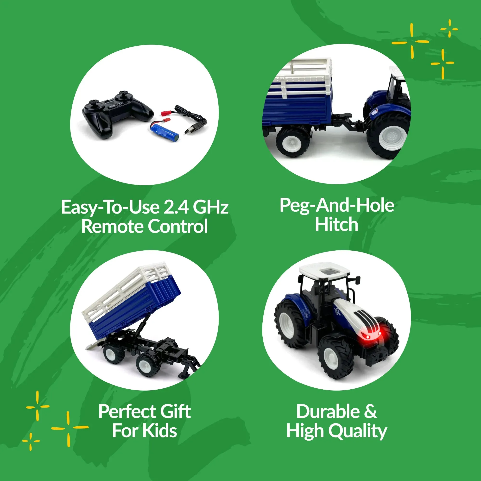 Big Country Toys 1:24 Scale R/C Tractor & Trailer Combo