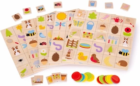 Bigjigs Toys Educational Wooden Garden Bingo - Matching Board Game