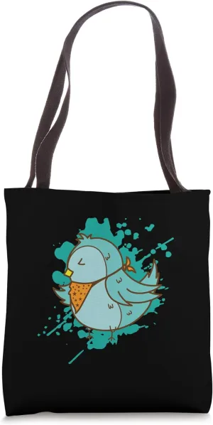 Bird with Bib in japanese Kawaii Style Animal Tote Bag