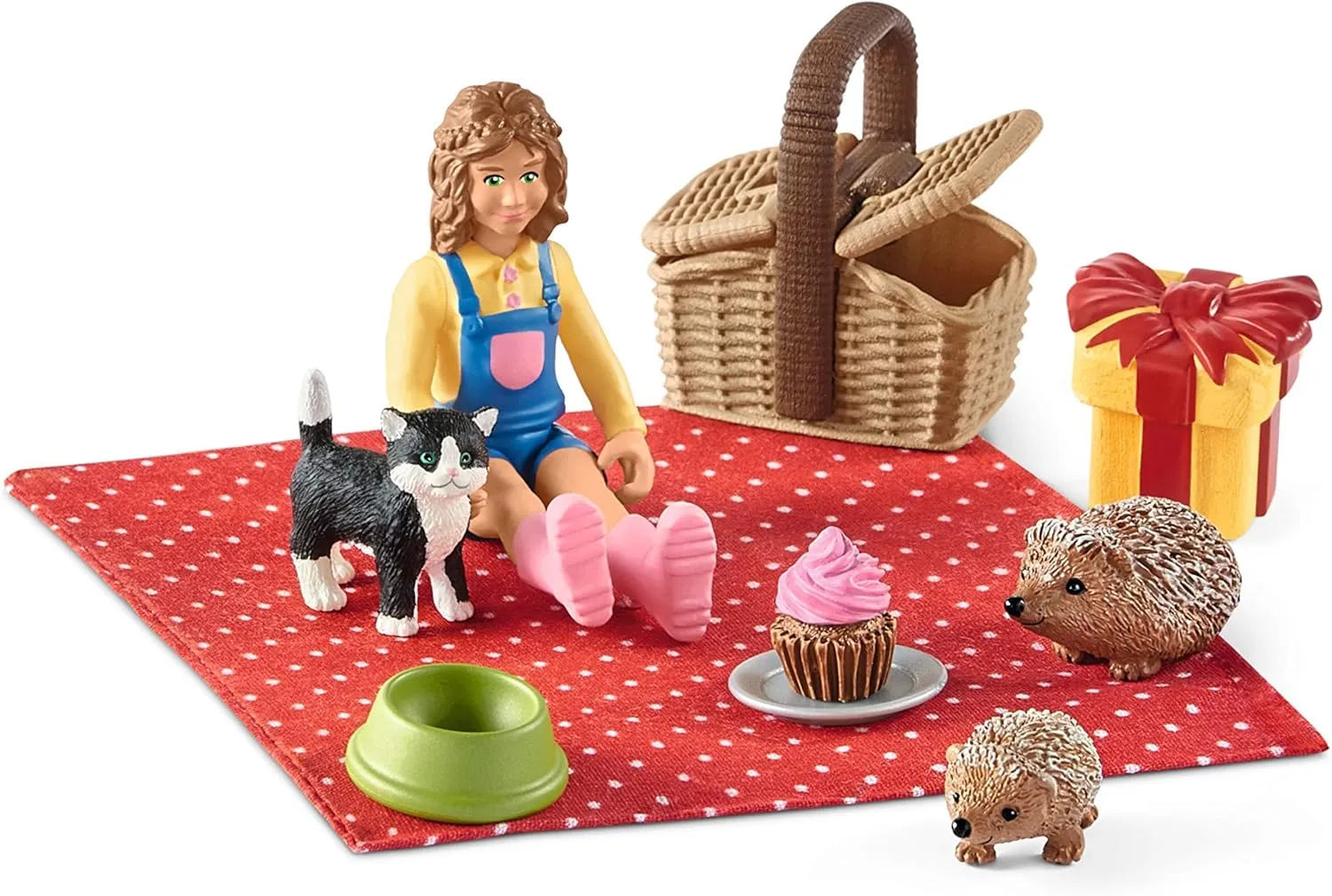 Birthday Picnic Schleich Farm World, Farm Animal Toys for Kids, Playset with Baby Animal Toys 10-Piece Set, Ages 3 