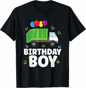 Birthday Boy Funny Garbage Truck T-Shirt