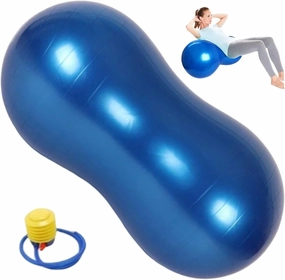 Birthing Ball,Peanut Ball, Anti Burst Thicken Pvc Peanut Exercise Ball, 35.4x17.7" Balance Ball with a Air Pump, Portable Peanut Ball for Kids Therapy Pregnancy Yoga