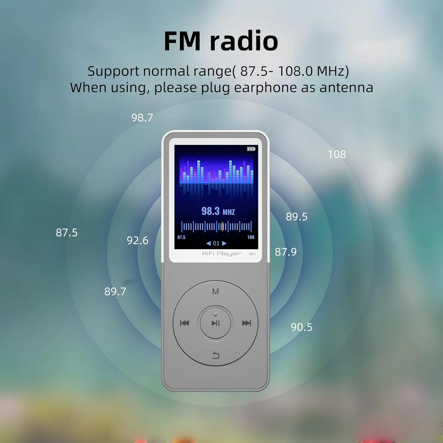 Bluetooth Mp3 Player, Classic Portable Mp3 & Mp4 Players for Kids,HiFi Music Player with Video Play,FM Radio,Recording,E-Book,Alarm Clock,Mp3 Play up to 50 Hours with SD Card Slot Grey 16GB