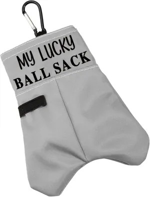 BLUPARK Funny Golf Ball Pouch My Lucky Ball Sack Golf Ball Storage Bag for Uncle Dad Grandpa