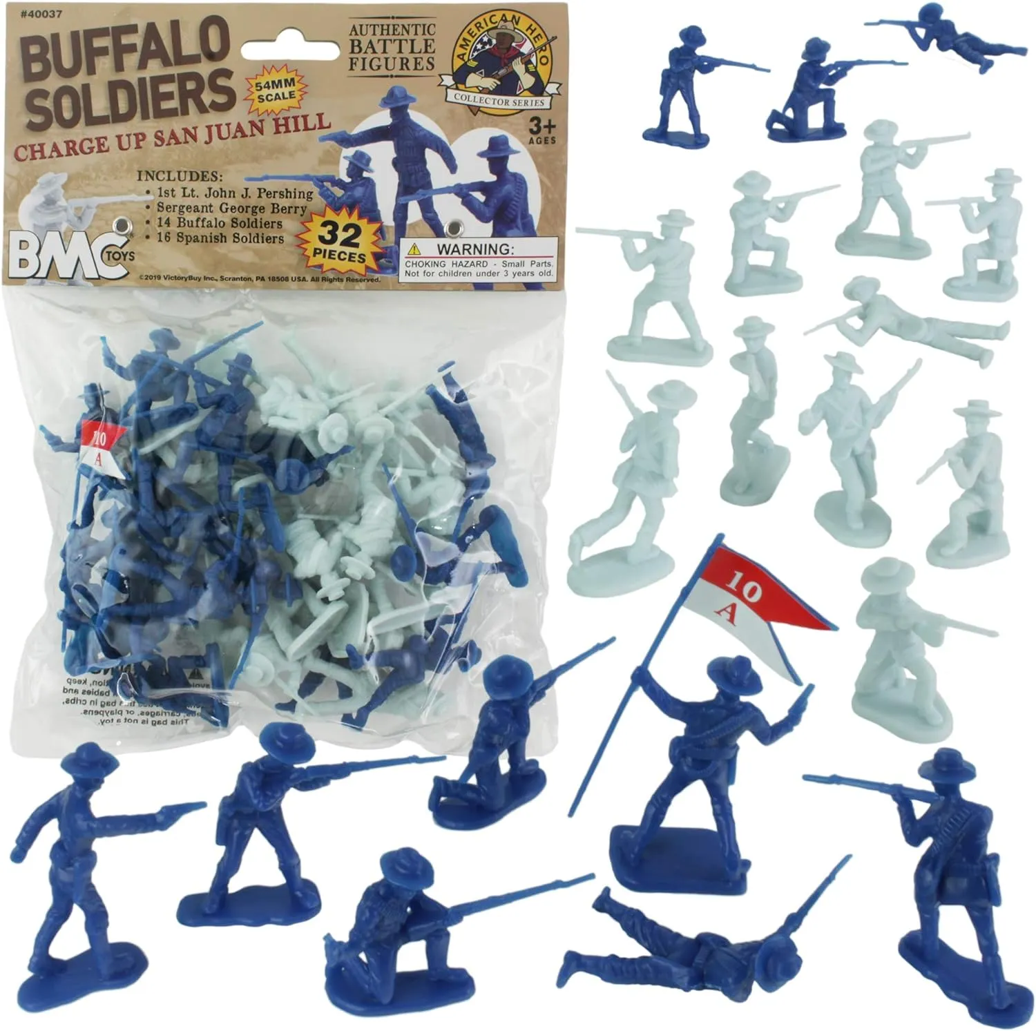 BMC Buffalo Soldiers Charge Up San Juan Hill - 32pc Soldier Figures