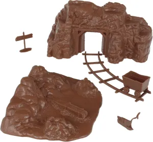 BMC Classic Marx Western Gold Mine Plastic Cowboys Army Men Playset Accessories