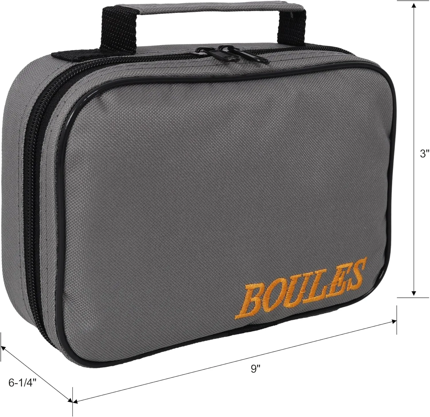 Boules Set Large Action Game, Outdoor, Beach, Lawn Backyard Family Party Games for Adults - Metal Bocce Ball Set with Carrying Case(Gray)