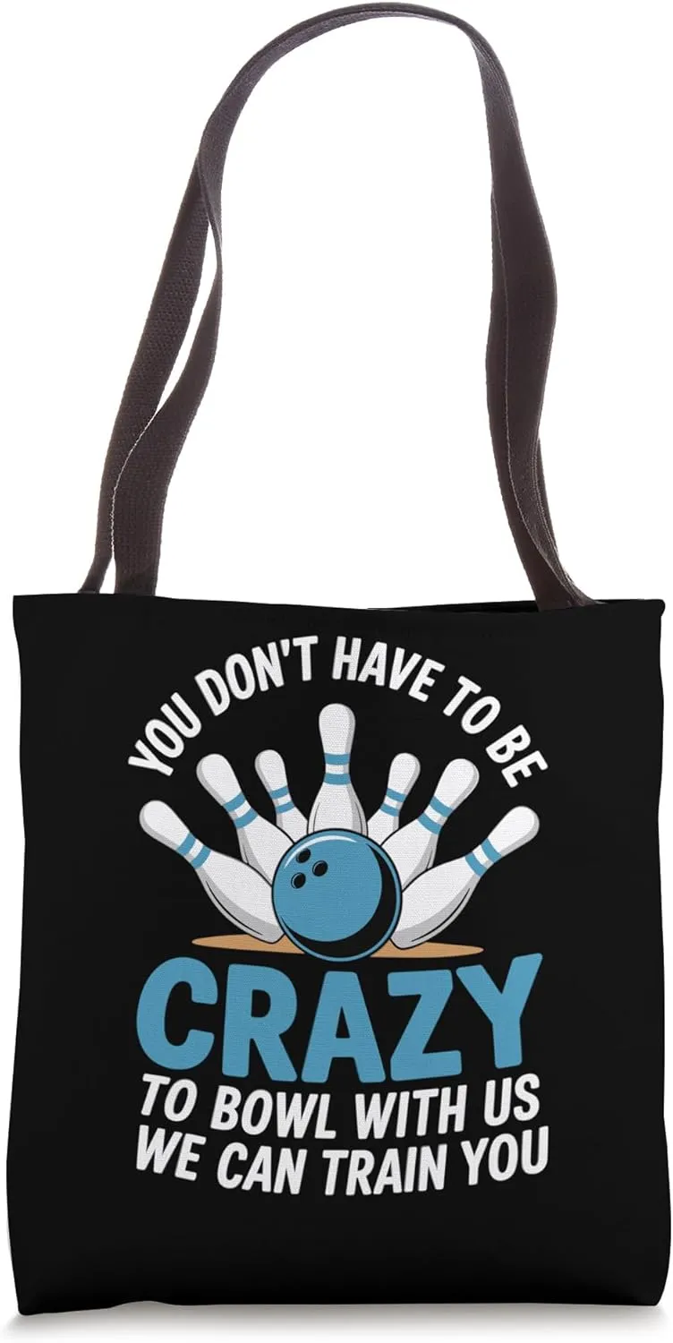 Bowler amateur bowling players bowling sport Funny Bowling Tote Bag
