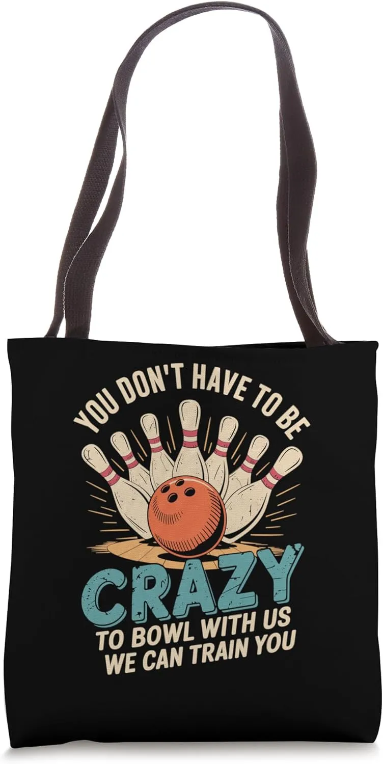 Bowler amateur bowling players Funny Bowling Tote Bag