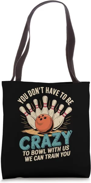 Bowler amateur bowling players Funny Bowling Tote Bag