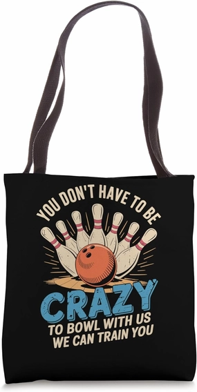 Bowler amateur bowling players bowling sport Funny Bowling Tote Bag