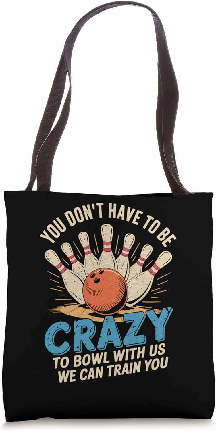Bowler amateur bowling players bowling sport Funny Bowling Tote Bag