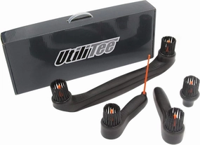 Bownet Utilitee 4-in-1 Accessory Attachment Pack - Nylon Bristle Brush Tee Top Heads - Hitting and Batting Tee Training for Baseball and Softball
