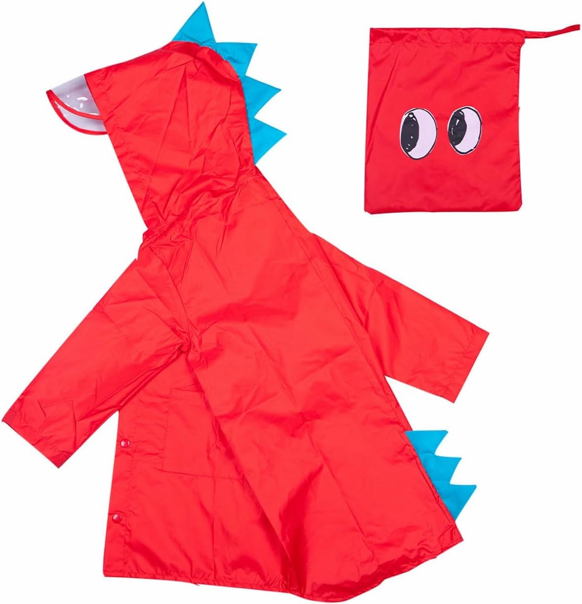 Boys Girls Toddler Raincoat Kids Waterproof Rain Jacket Hooded Slicker Cartoon Rain Wear