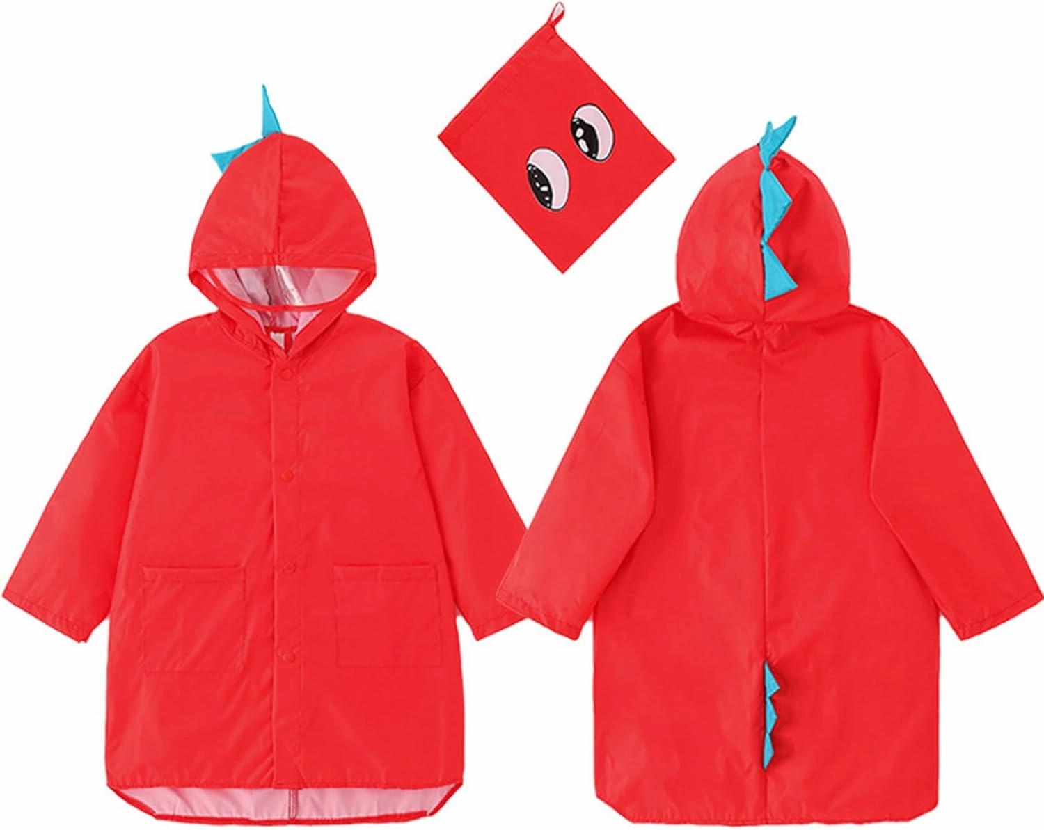 Boys Girls Toddler Raincoat Kids Waterproof Rain Jacket Hooded Slicker Cartoon Rain Wear