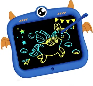 bravokids LCD Writing Tablet, 8.5 Inch Colorful Doodle Board Drawing Tablet, Erasable Reusable Drawing Pads Toddler Educational Learning Toys for 3-8 Years Old Boy and Girls (Blue)